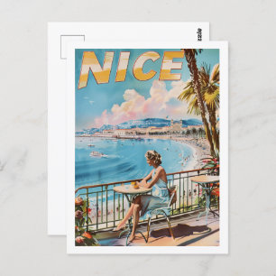 Nice Frankrijk Vintage Beroemde reisplaats Briefkaart