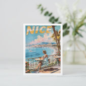 Nice Frankrijk Vintage Beroemde reisplaats Briefkaart (Staand voorkant)