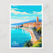 Nice Frankrijk vintage reisillustratie Briefkaart (Voorkant)