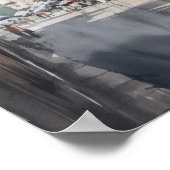 Nice Frankrijk Waterverf Landschapskunst Print Pos (Hoek)