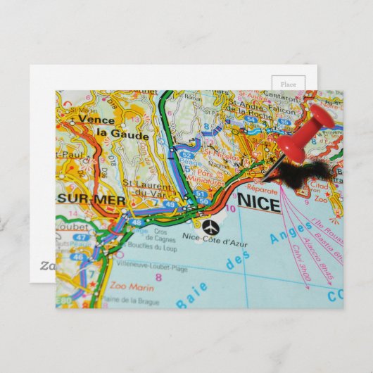 Nice, Frans Riviera, Frankrijk Briefkaart (Voorkant / Achterkant)