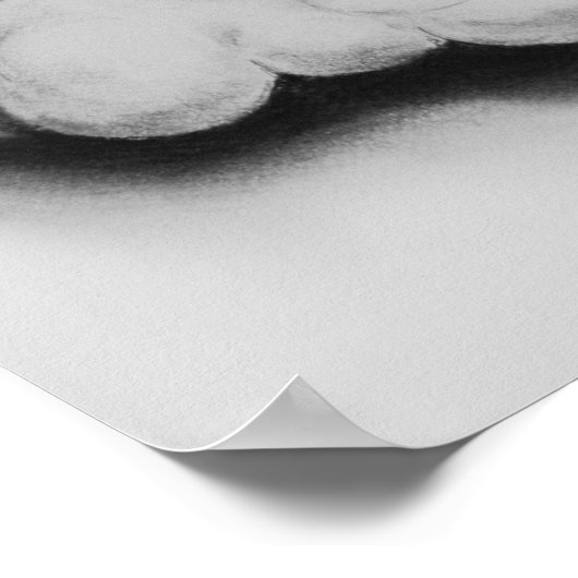 "Nice" - Franse Bulldog Angel Drawing Poster (Hoek)