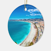 Nice, Franse kustlijn Waterverf Keramisch Ornament (Links)