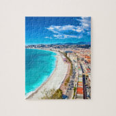 Nice, Franse kustlijn Waterverf Legpuzzel (Verticaal)