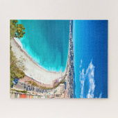 Nice, Franse kustlijn Waterverf Legpuzzel (Horizontaal)