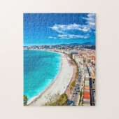 Nice, Franse kustlijn Waterverf Legpuzzel (Verticaal)