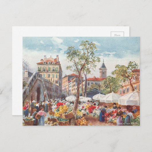 Nice, Franse markt voor ventilatoren Briefkaart (Voorkant / Achterkant)