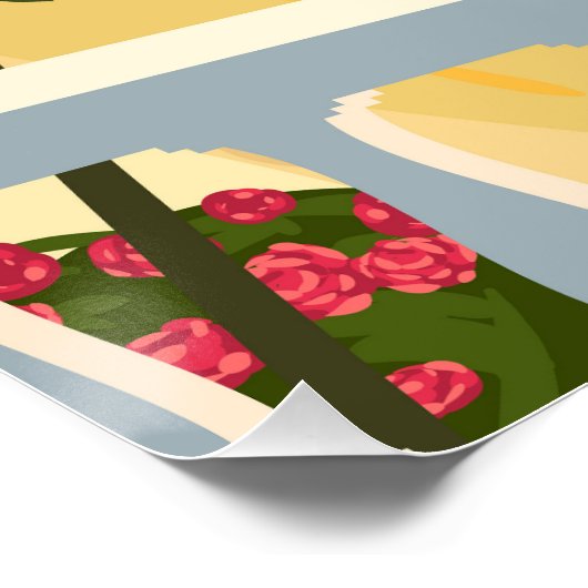 Nice Franse Rivièra kust poster vintage (Hoek)