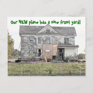 Nice Front Yard Funny Change of Address Aankondigingskaart