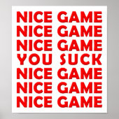 Nice Game Funny Poster (Voorkant)
