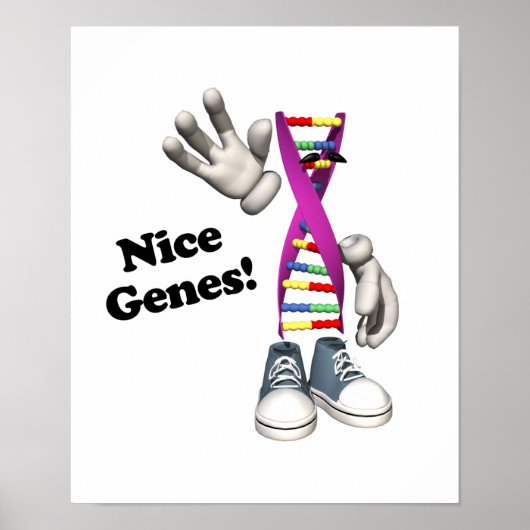 Nice Genes Funny DNA Poster (Voorkant)