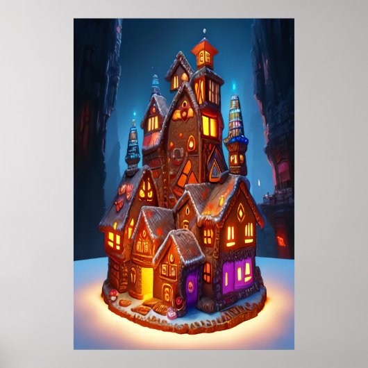 Nice Gingerbrood | AI Art. Poster (Voorkant)