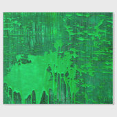 Nice groen oud oppervlak met verfdruppelstructuur  cadeaupapier (Vlak)