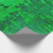 Nice groen oud oppervlak met verfdruppelstructuur  cadeaupapier (Hoek)