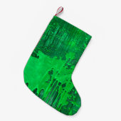 Nice groen oud oppervlak met verfdruppelstructuur kleine kerstsok (Voorkant (Hangend))
