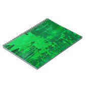Nice groen oud oppervlak met verfdruppelstructuur  notitieboek (Linkerzijde)