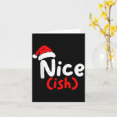 Nice (ish) Naughty Angel Funny Christmas List Fami Kaart (Gele Bloem)