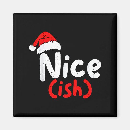 Nice (ish) Naughty Angel Funny Christmas List Fami Magneet (Voorkant)