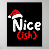 Nice (ish) Naughty Angel Funny Christmas List Fami Poster (Voorkant)