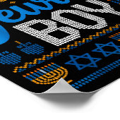 Nice Jewish Boy Hanukkah Menorah Dreidel Ugly Swea Poster (Hoek)