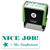 "NICE JOB!" Bevestiging Rubberstempel Zelfinktende Stempel (In situ)