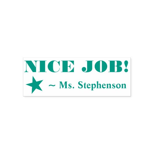 "NICE JOB!" Bevestiging Rubberstempel Zelfinktende Stempel (Design)