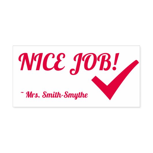 "NICE JOB!" Rubberstempel Zelfinktende Stempel (Design)