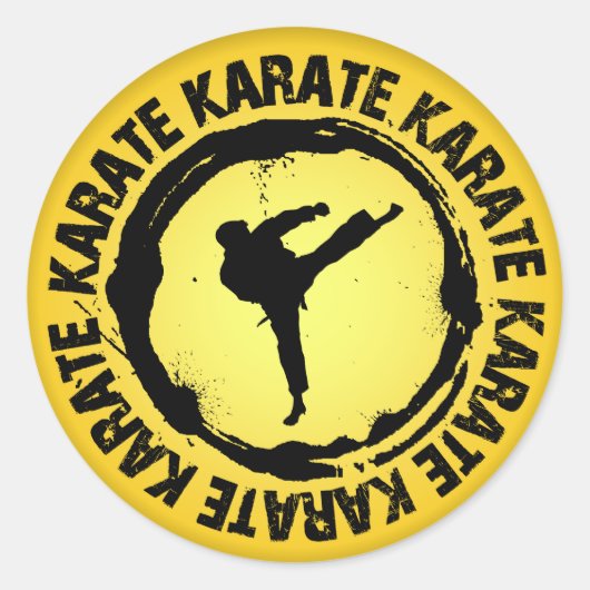 Nice Karate Seal Ronde Sticker (Voorkant)