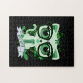 Nice Kat - groen Legpuzzel (Horizontaal)