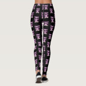 Nice Kat - Wit en Paars Leggings (Achterkant)