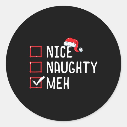 Nice kerst in Meh Ronde Sticker (Voorkant)