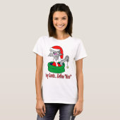 Nice kerstkat definiëren t-shirt (Voorkant volledig)