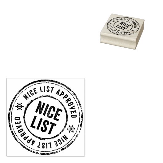 NICE Lijst Goedgekeurde Schattigee Kerstvakantie Rubberstempel (Gestempeld)