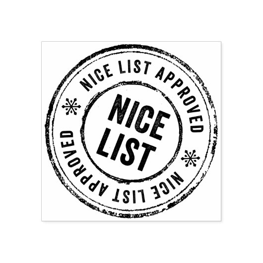 NICE Lijst Goedgekeurde Schattigee Kerstvakantie Rubberstempel (Afrduk)