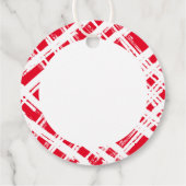 NICE LIJST grappig Santa goedgekeurd stempel rood Bedankjes Labels (Achterkant)