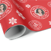 NICE LIST ERKEND + Photo Fun Kerstfeestdag Cadeaupapier (Rol Hoek)