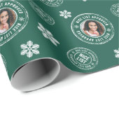 NICE LIST ERKEND + Photo Fun Kerstfeestdag W Cadeaupapier (Rol Hoek)