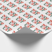 “Nice List” Kersttypografie Cadeaupapier (Hoek)