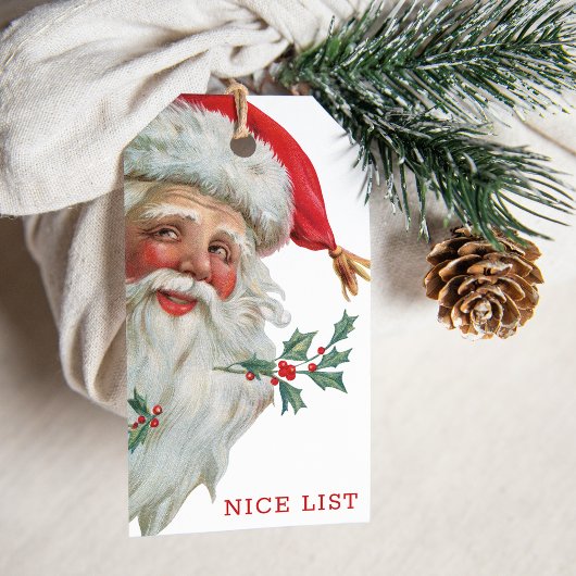 NICE LIST  Santa Holiday Gift Labels Cadeaulabel