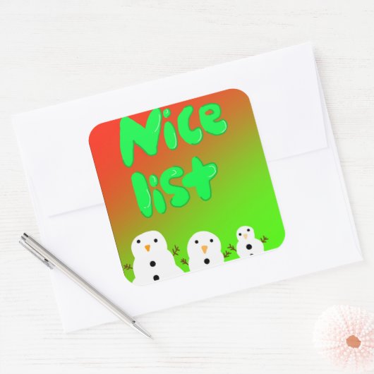 Nice List Stickers (Envelop)