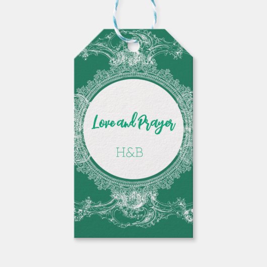 Nice Love Green Sticker Cadeaulabel (Voorkant)