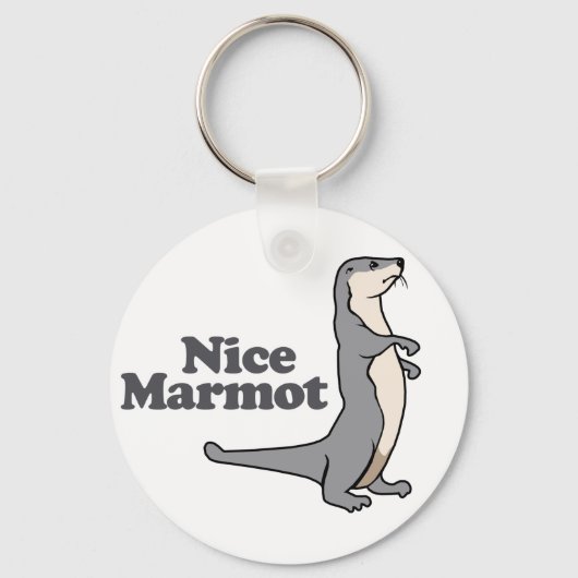Nice Marmot ferret Sleutelhanger (Voorkant)