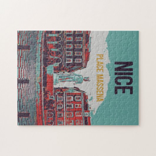 Nice Massena Square afbeelding Frankrijk Legpuzzel (Horizontaal)
