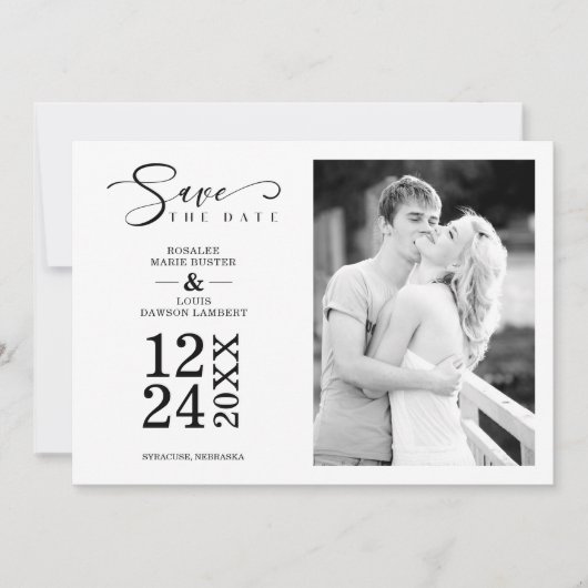 Nice Modern Romantic Wedding Couple Photo (Voorkant)