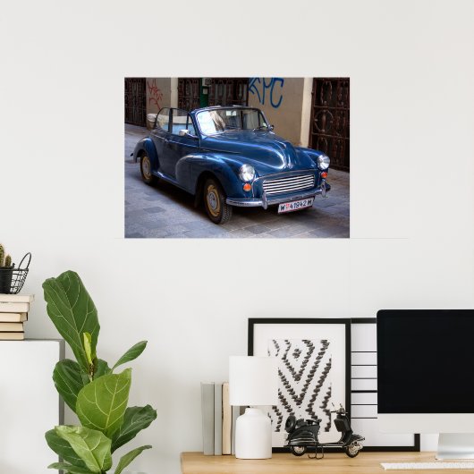 Nice Morris Minor Convertible Tourer Poster (Thuiskantoor)