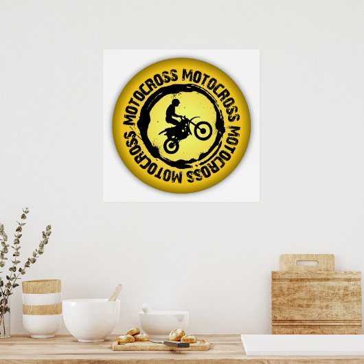 Nice Motocross Seal 1 Poster (Keuken)