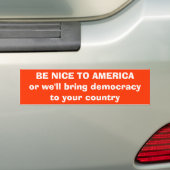 NICE NAAR AMERIKA BUMPERSTICKER (Op auto)