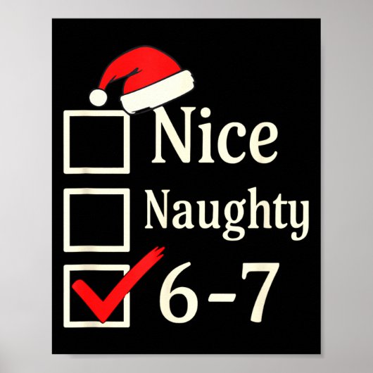 Nice Naughty 67 Christmas Brain Rot  Poster (Voorkant)