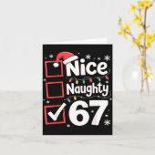 Nice Naughty 67 Christmas Costume 67 Meme Men Wome Kaart (Gele Bloem)