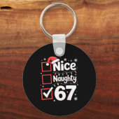 Nice Naughty 67 Christmas Costume 67 Meme Men Wome Sleutelhanger (Voorkant)
